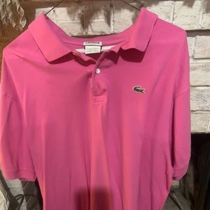 Lacoste pink polo